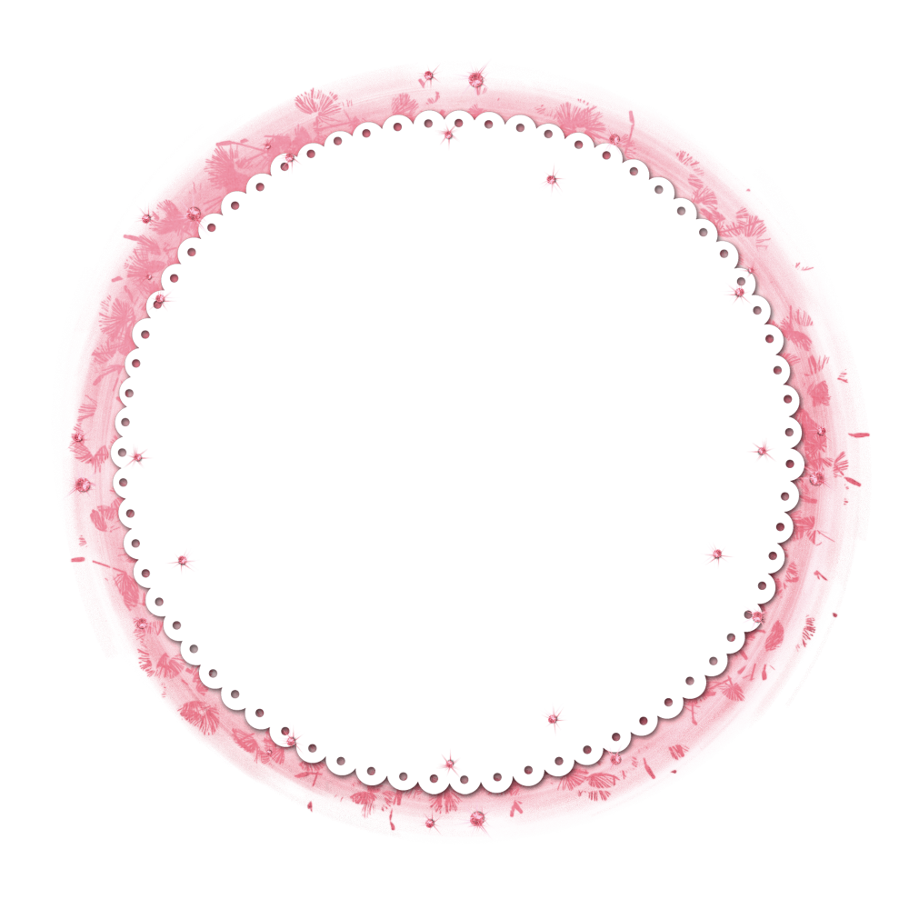 Рамка круглая розовая