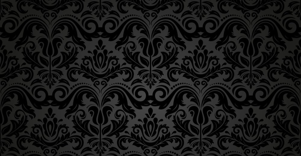 Черный фон с вензелями