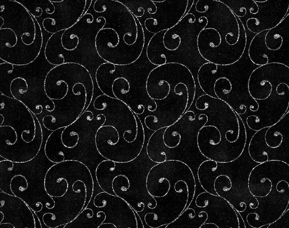 Черная ткань с узором