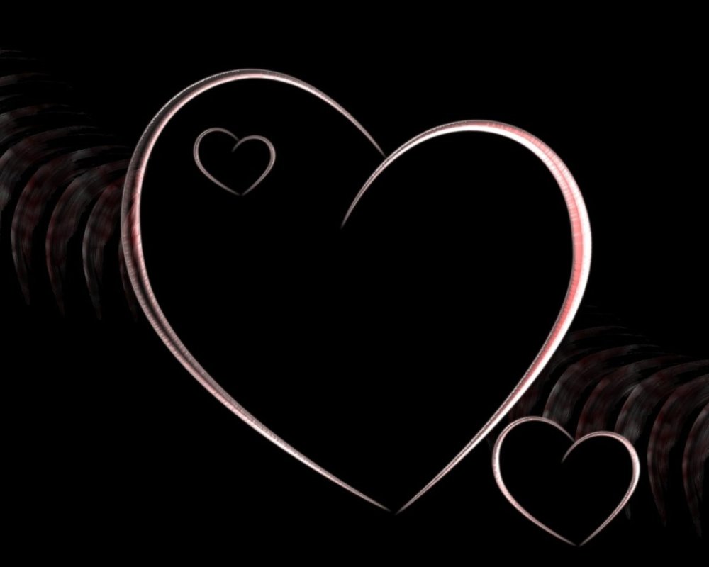 Сердечко на черном фоне