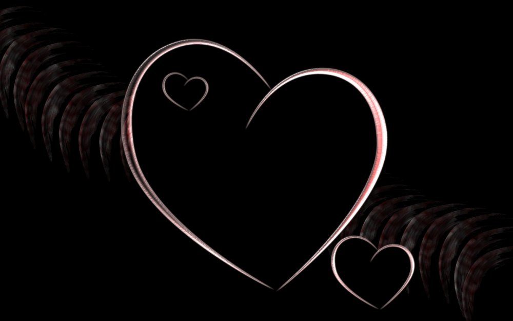 Сердечко черно белое