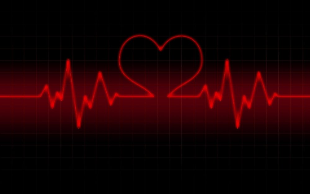 Сердечко на черном фоне