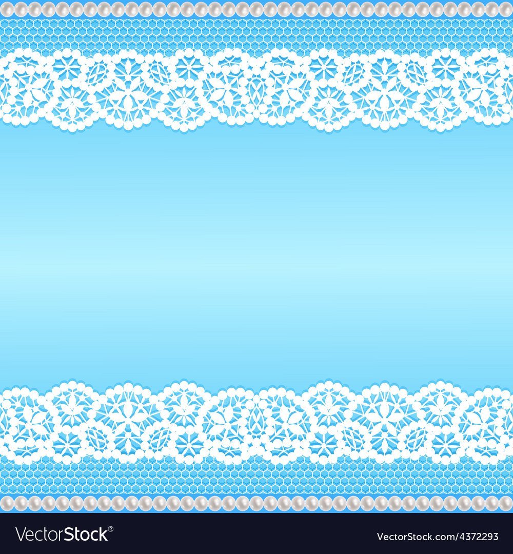 Белое кружево на голубом фоне