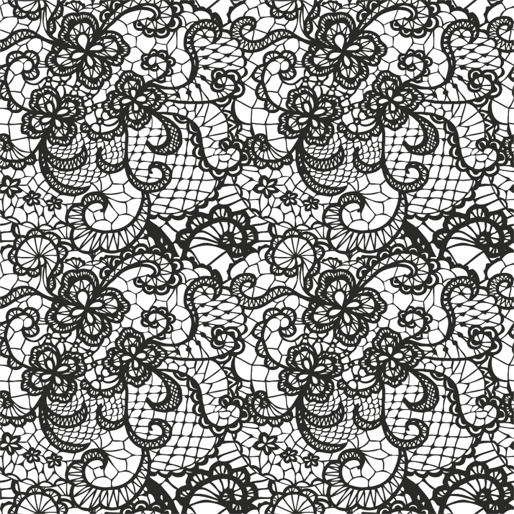 Белые кружева на черном фоне