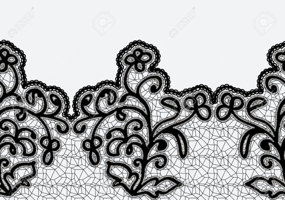 Рисунок кружева без фона