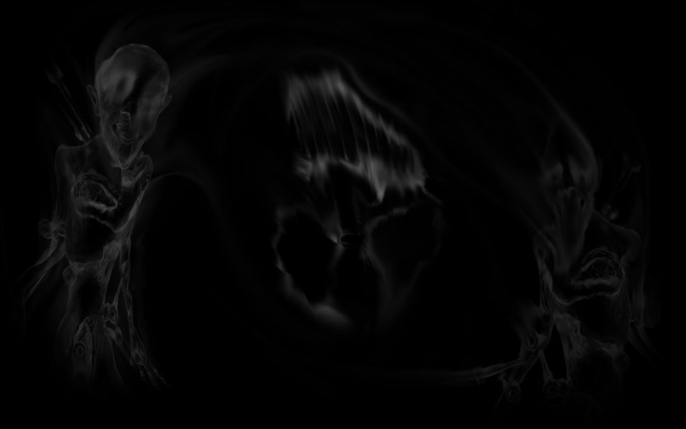 Страшное лицо на черном фоне