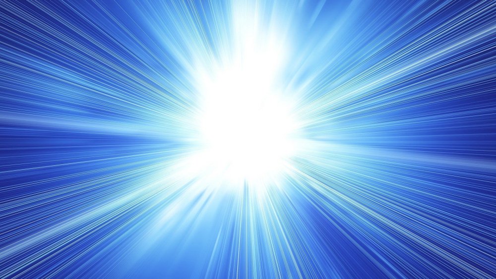Голубой фон с лучами