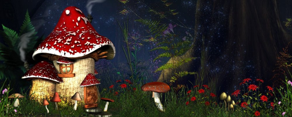 Сказочный дом в лесу