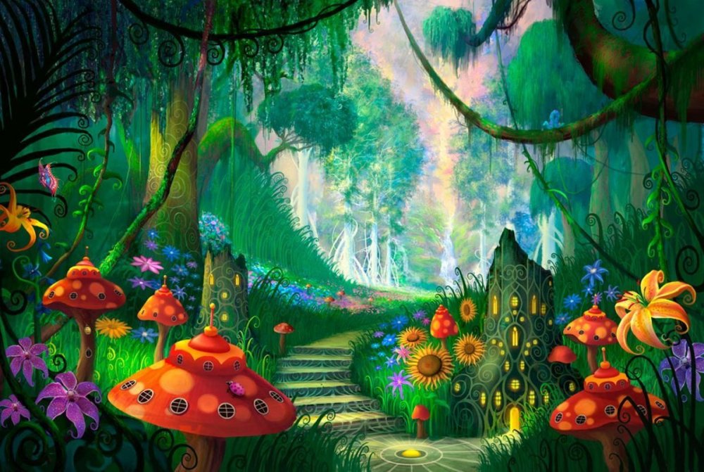 Опушка леса из мультика