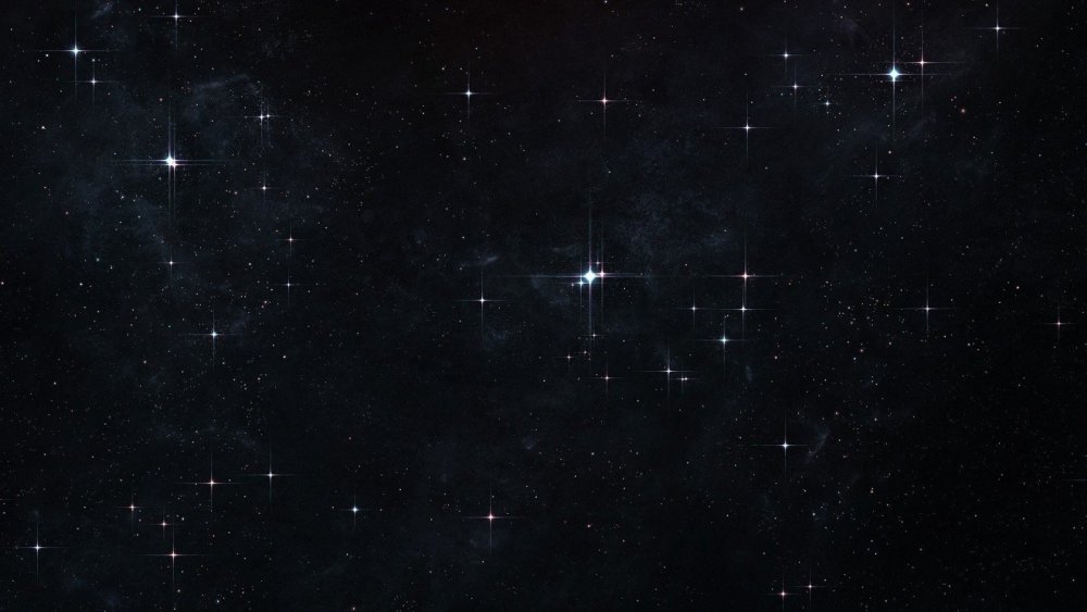 Черное небо со звездами