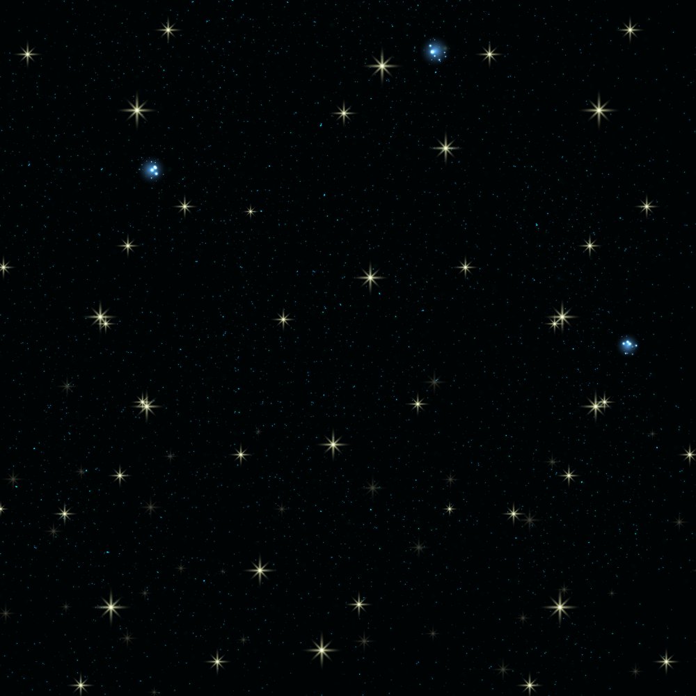 Черное небо со звездами