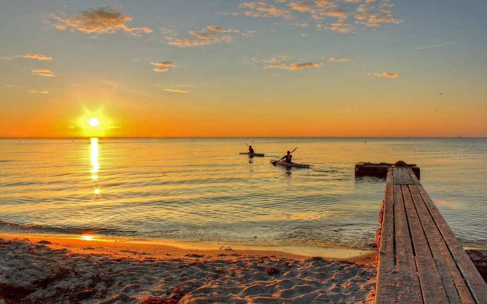 Пляж закат