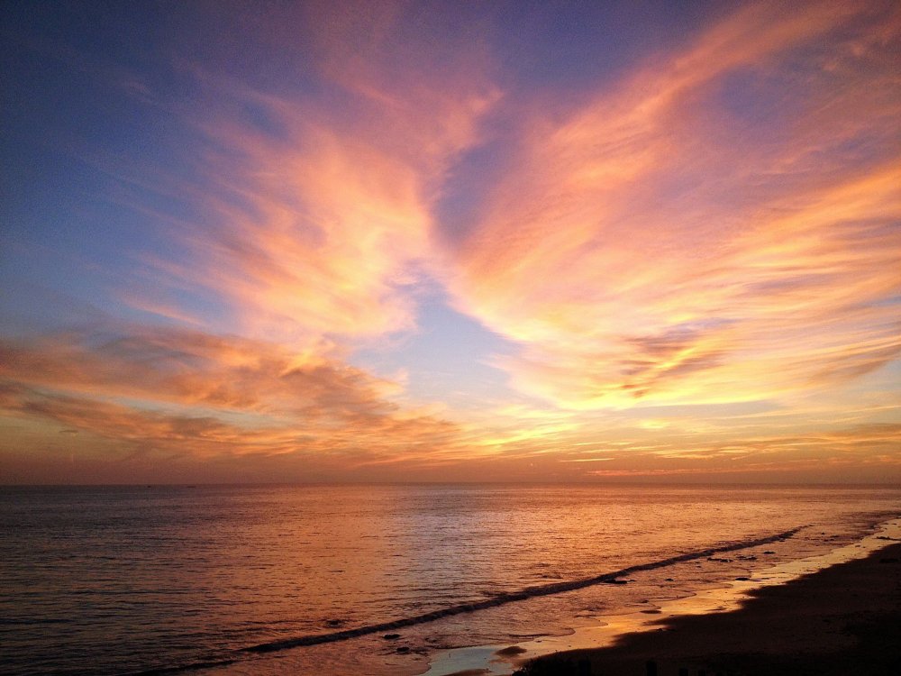 Закат на море