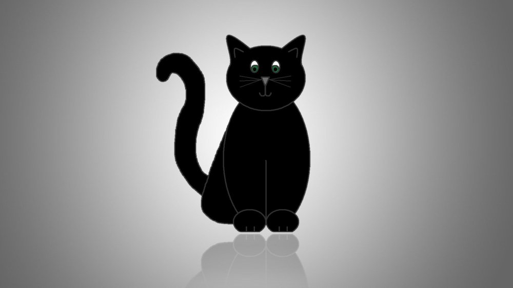 Кошка на темном фоне