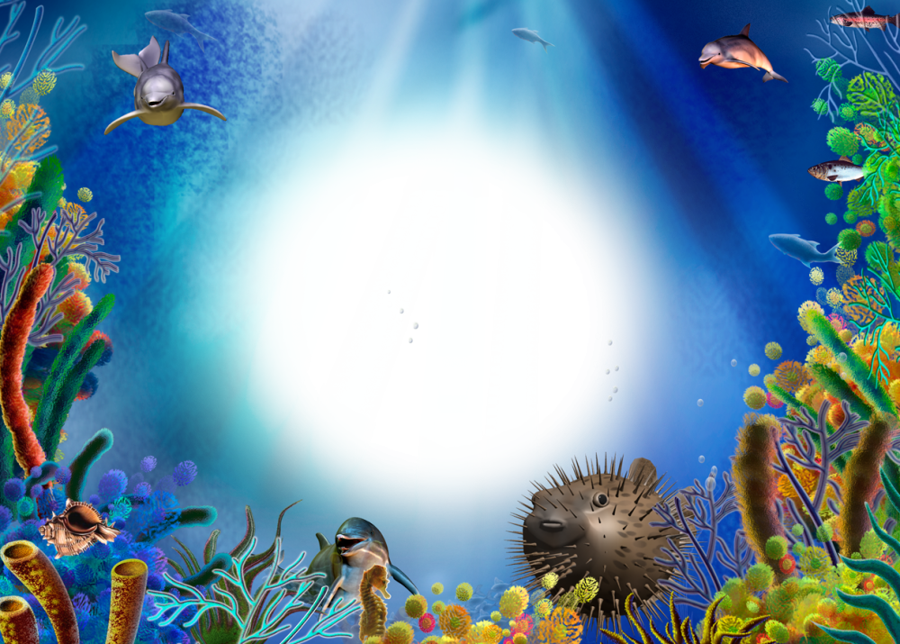 Рамка морские обитатели