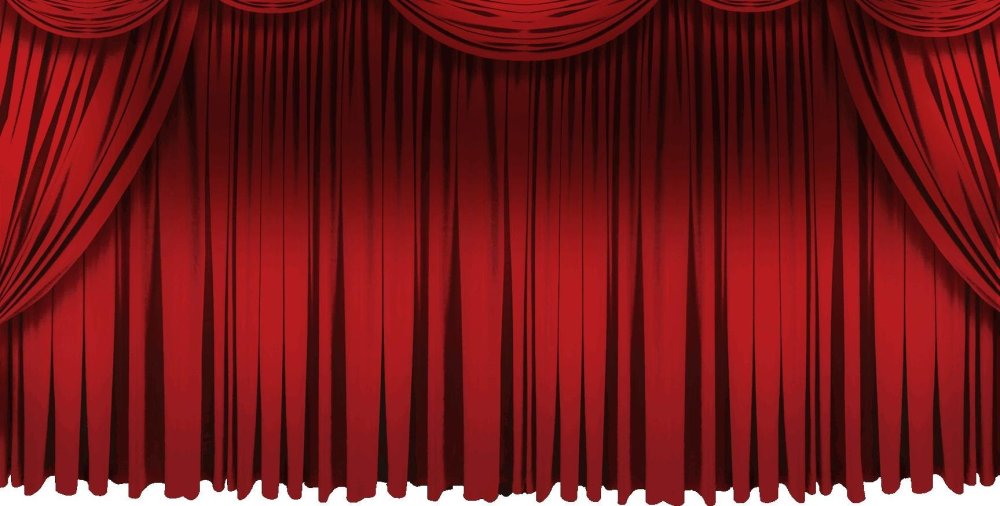 Бордовый занавес театра