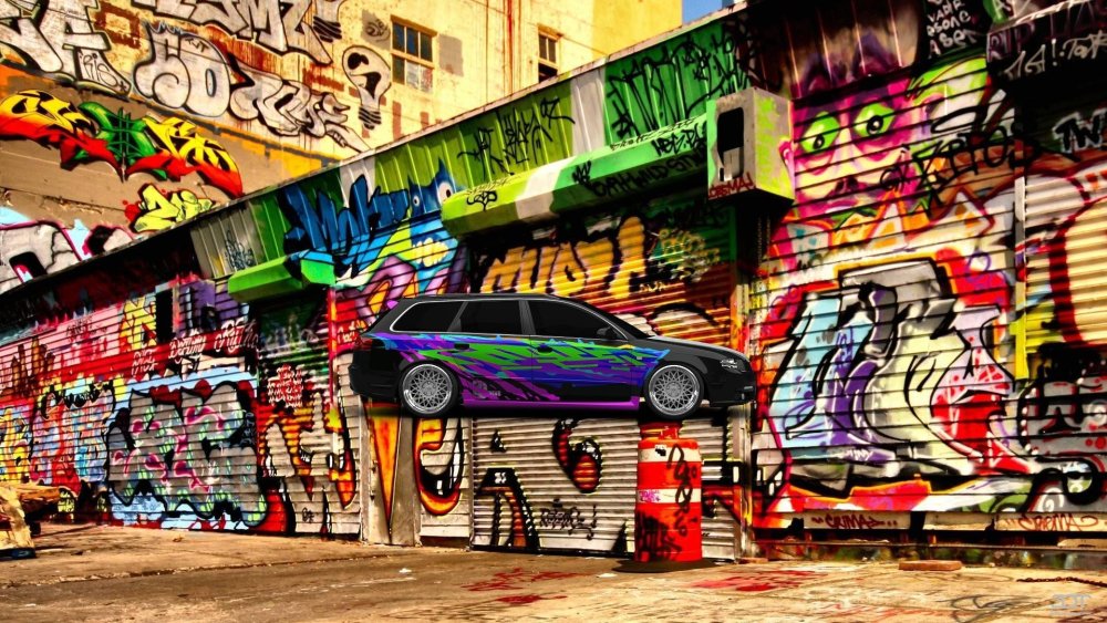 Граффити в стиле гетто