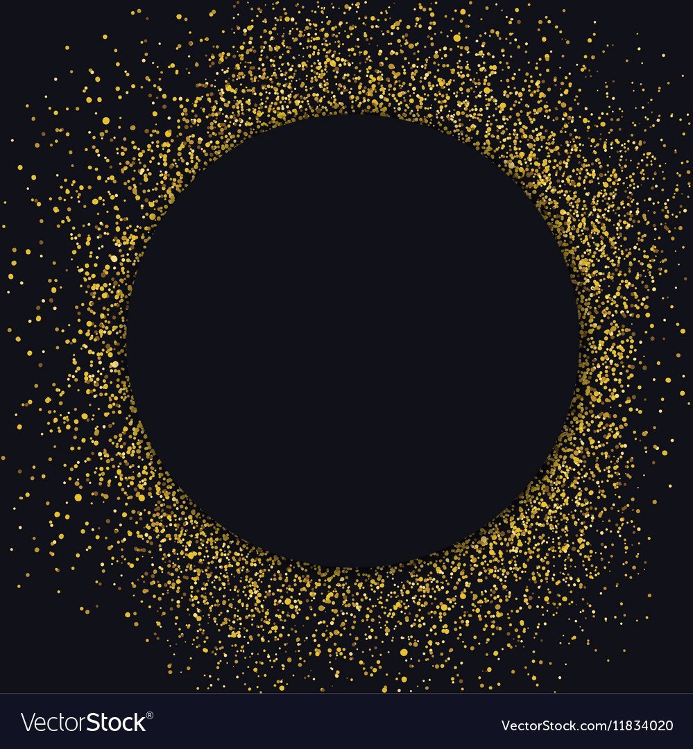 Черный круг с золотом