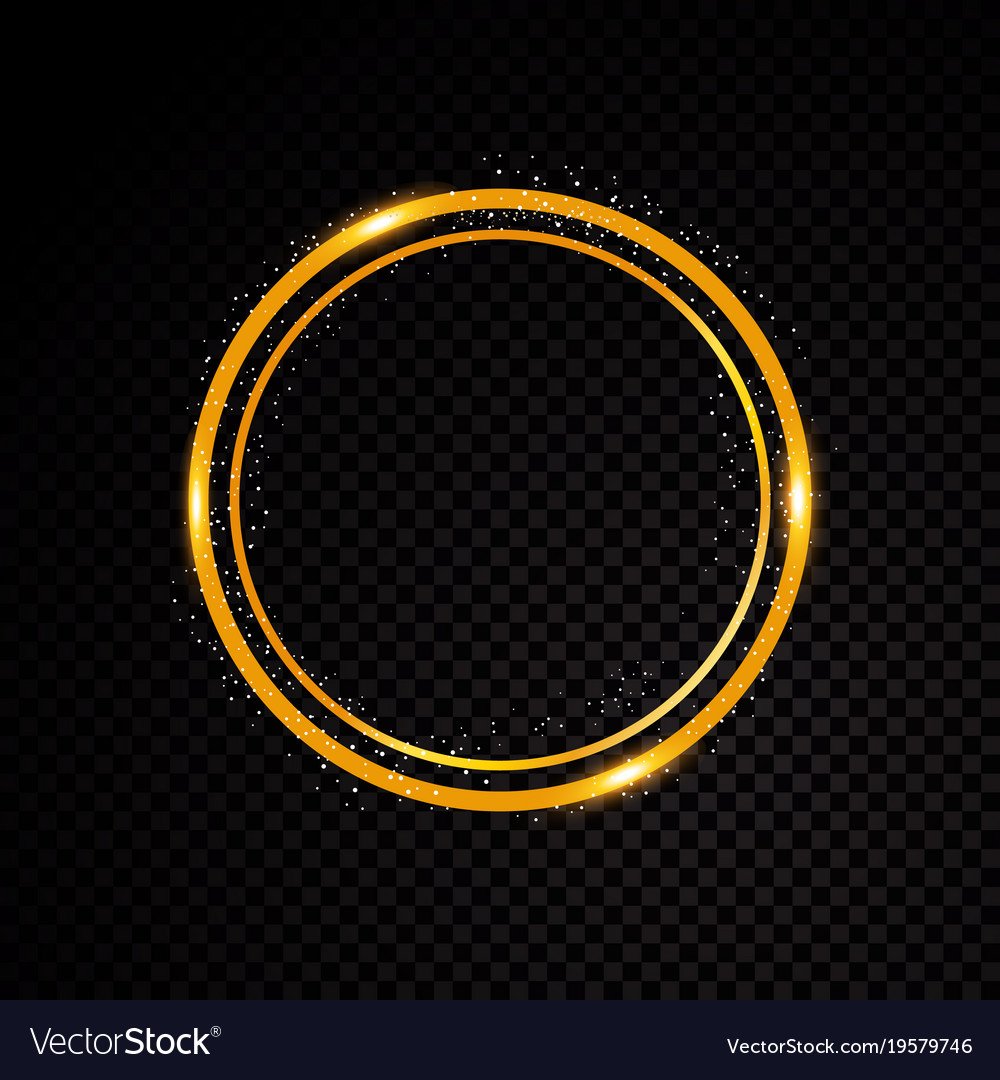 Золотой круг на черном фоне