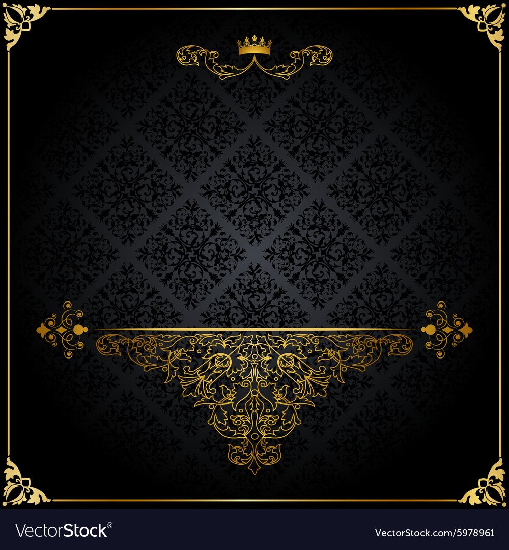 Макет черный с золотом