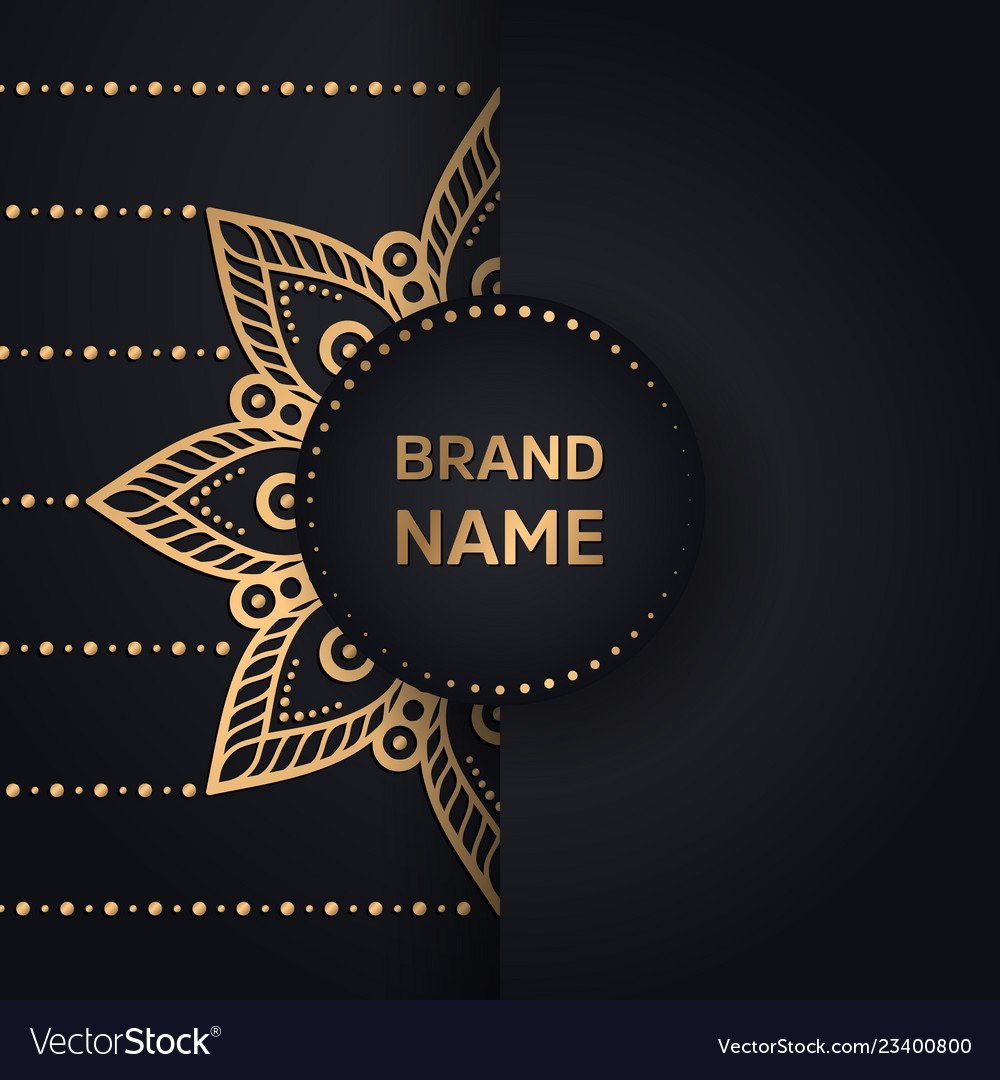 Черно золотой логотип