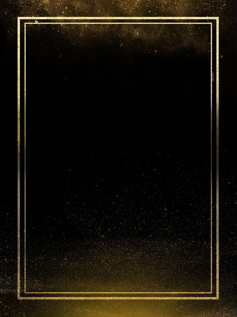 Черно Золотая рамка