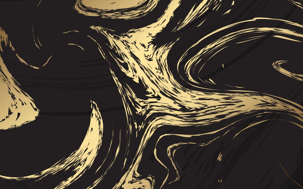 Золотые разводы на черном фоне
