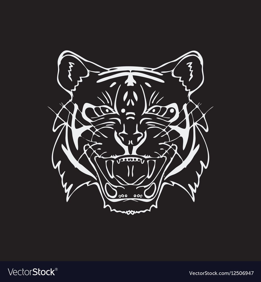 Голова тигра гравировка