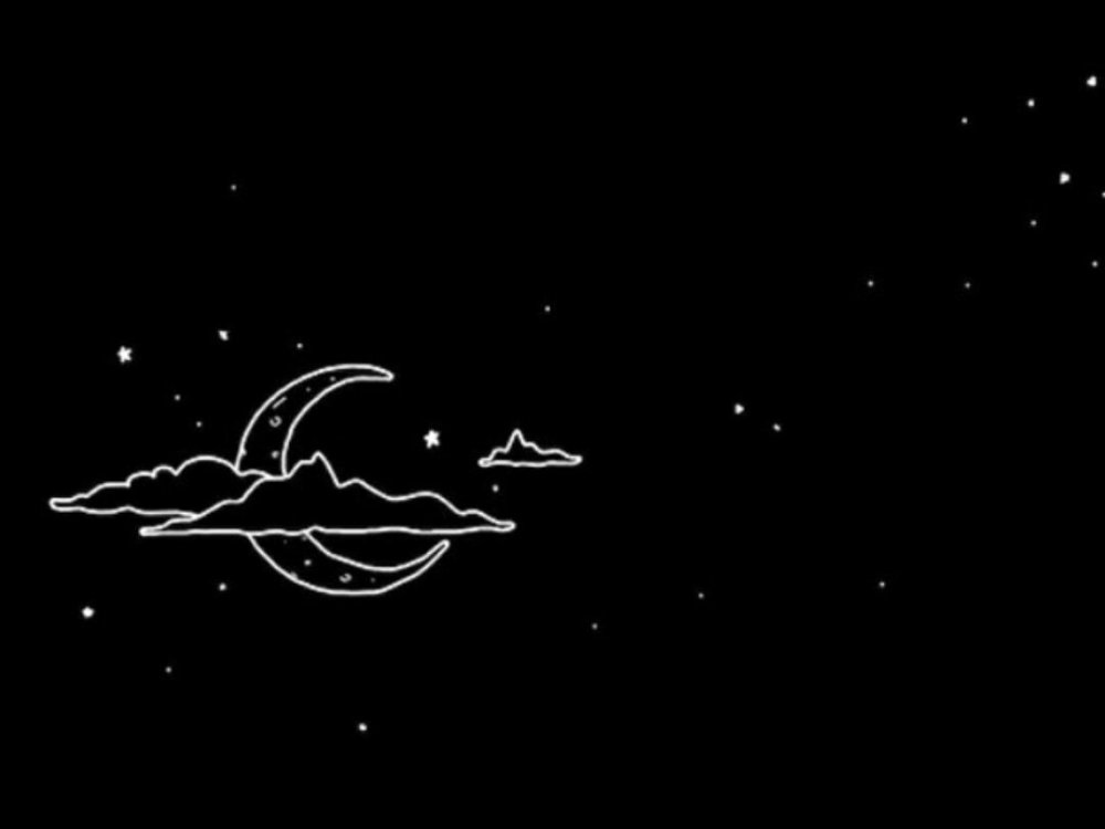 Нарисованные планеты на черном фоне