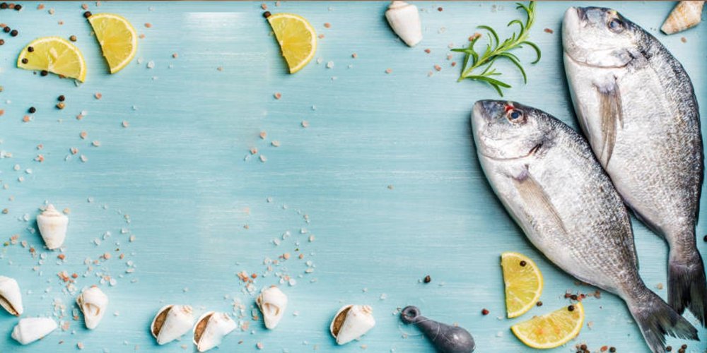 Красивые фоны свежей рыбы