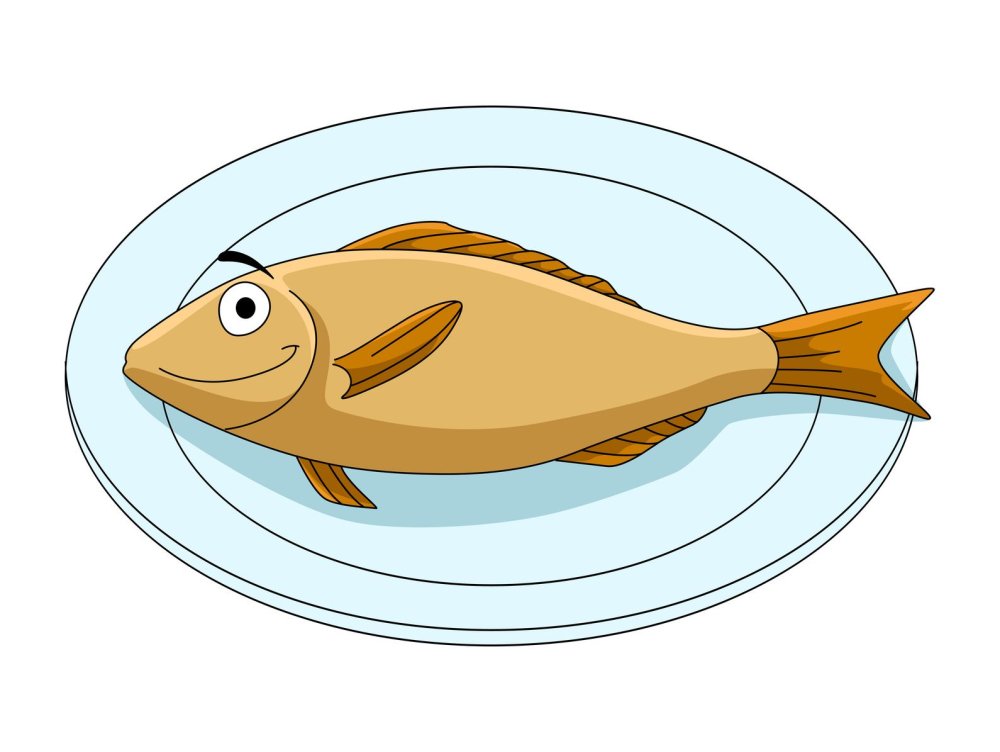 Рыба мультяшные блюдо