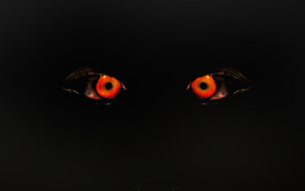 Глаза на черном фоне