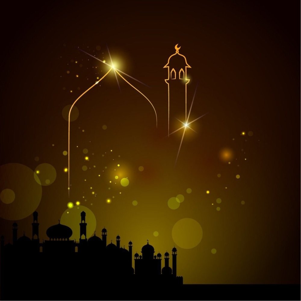 Мусульманские фоны с лампочками