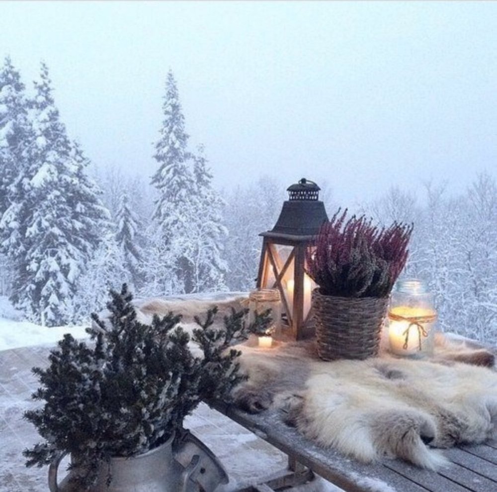 Зима снег уют