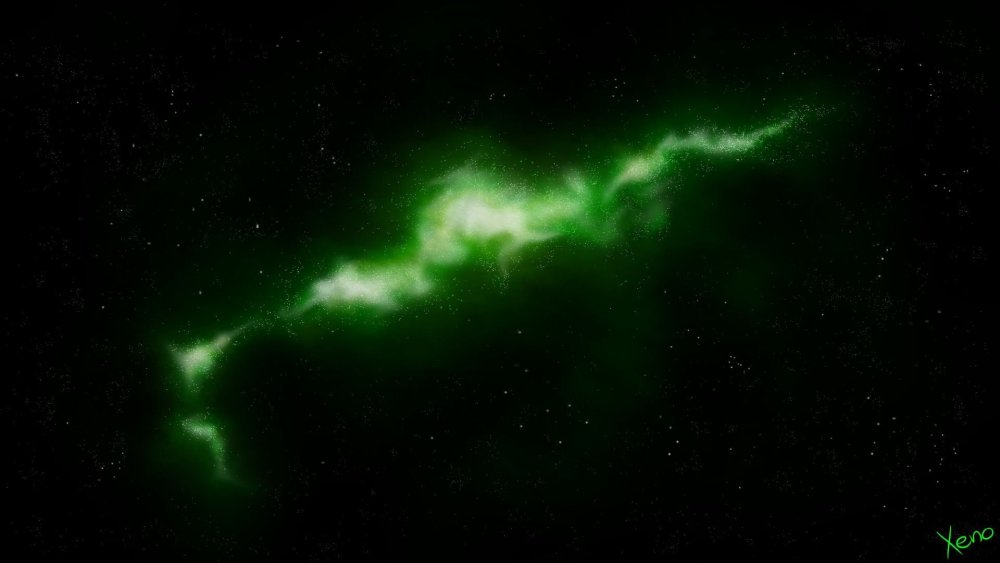 Космос в зеленых тонах