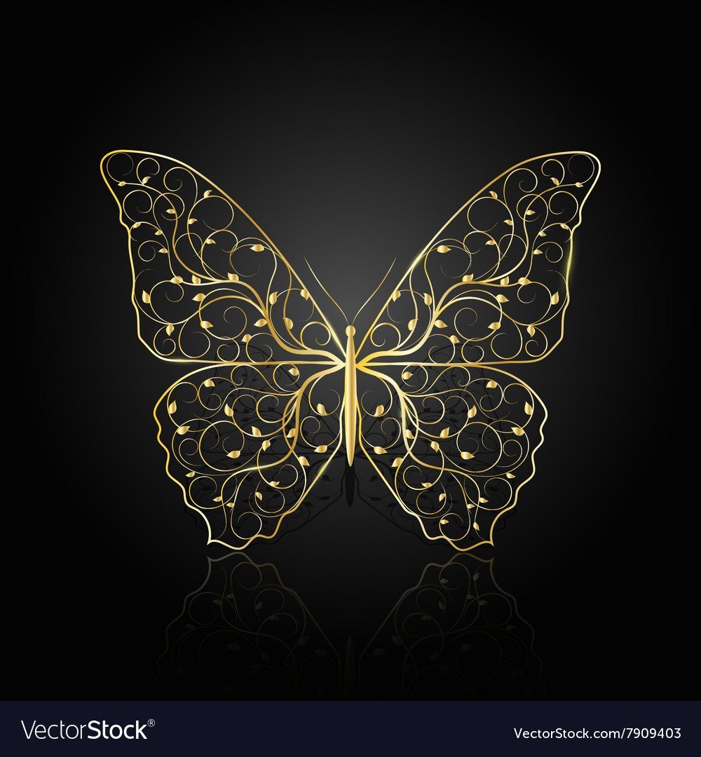 Золотые кружки на черном фоне