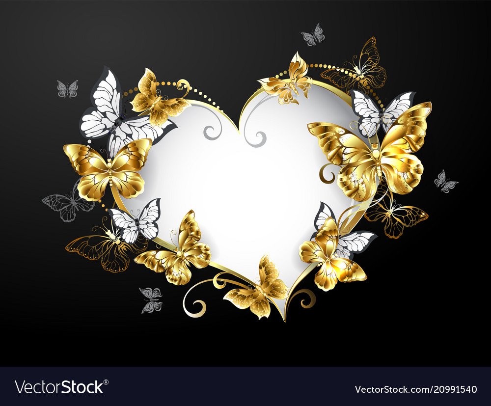 Этикетка с золотой бабочкой на чёрном фоне