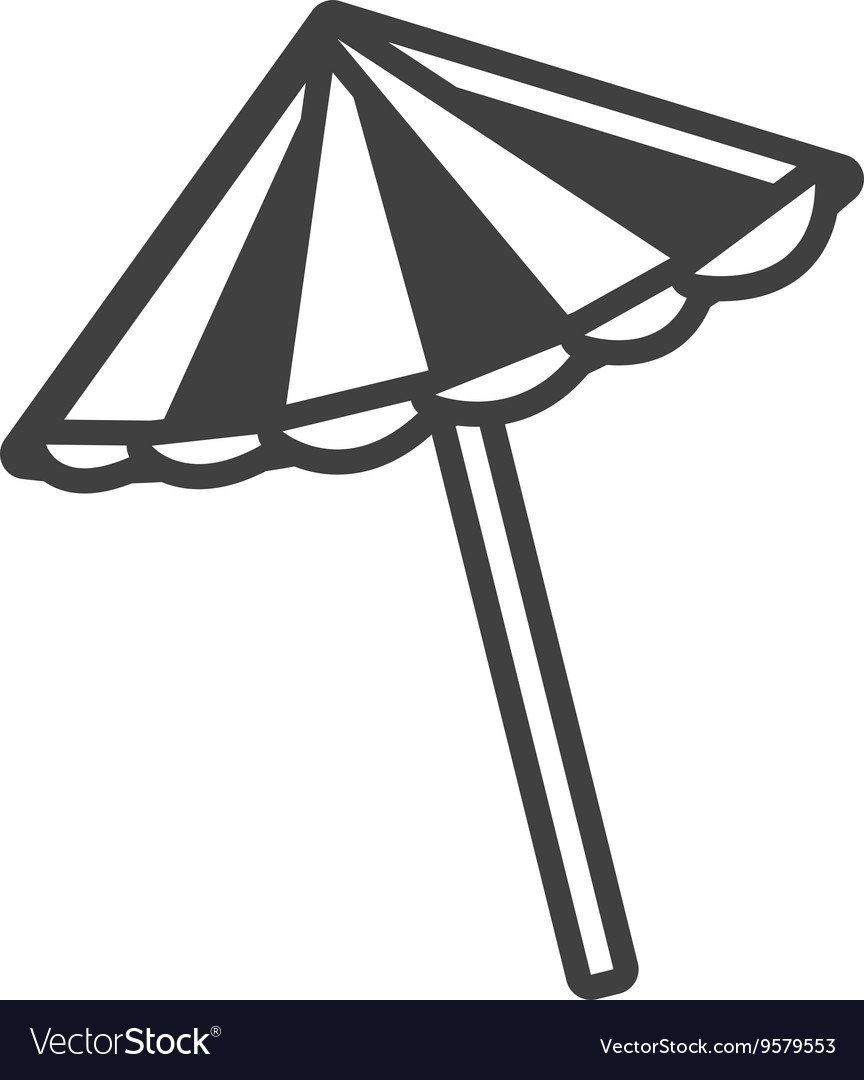 Пляжный зонтик без фона