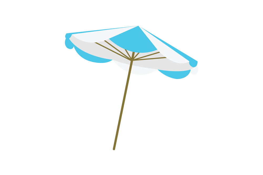 Зонтик на пляже