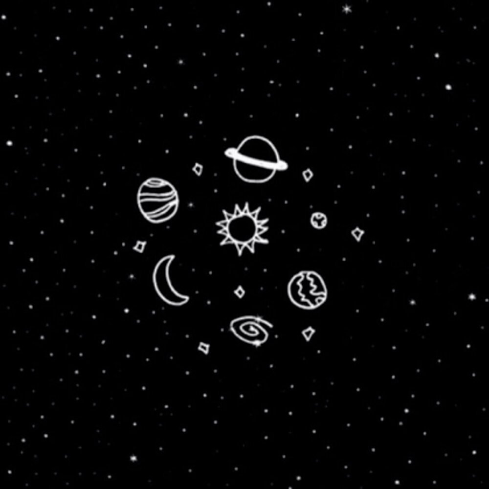 Космос черно белый