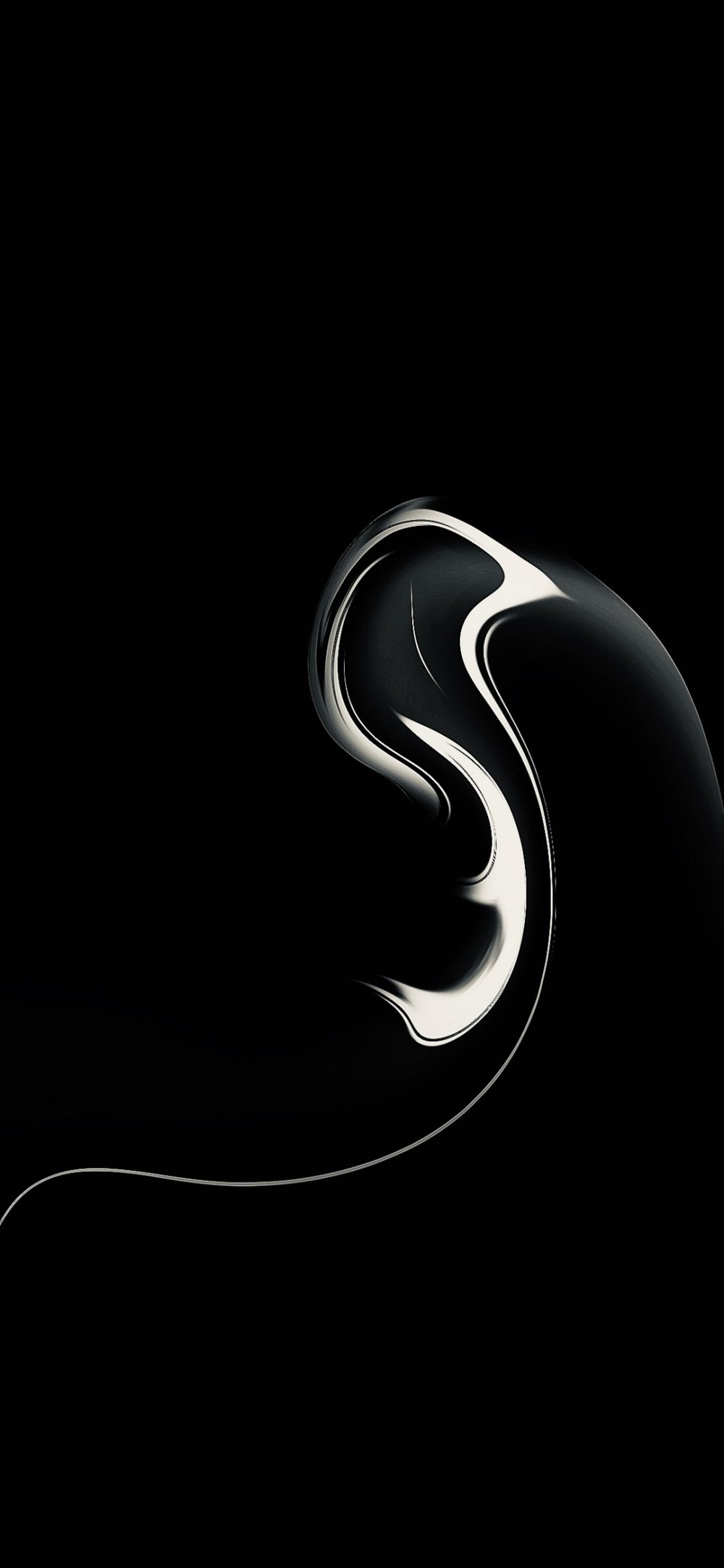 Красивые изгибы тела на тёмном фоне