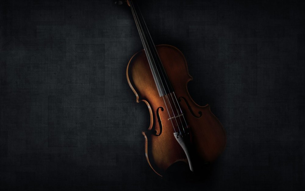 Скрипка на темном фоне