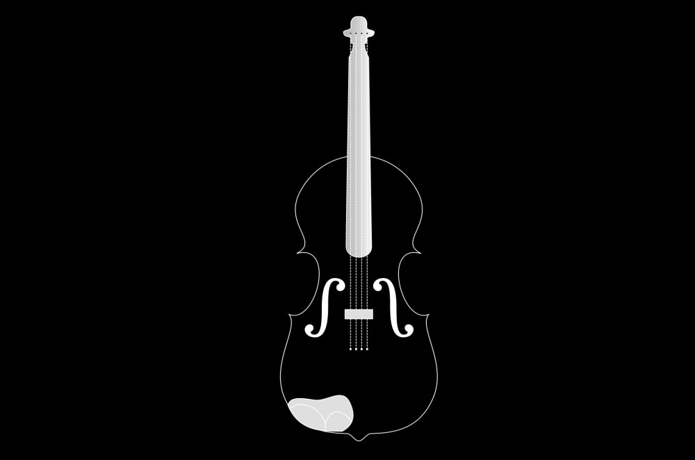 Скрипка на темном фоне