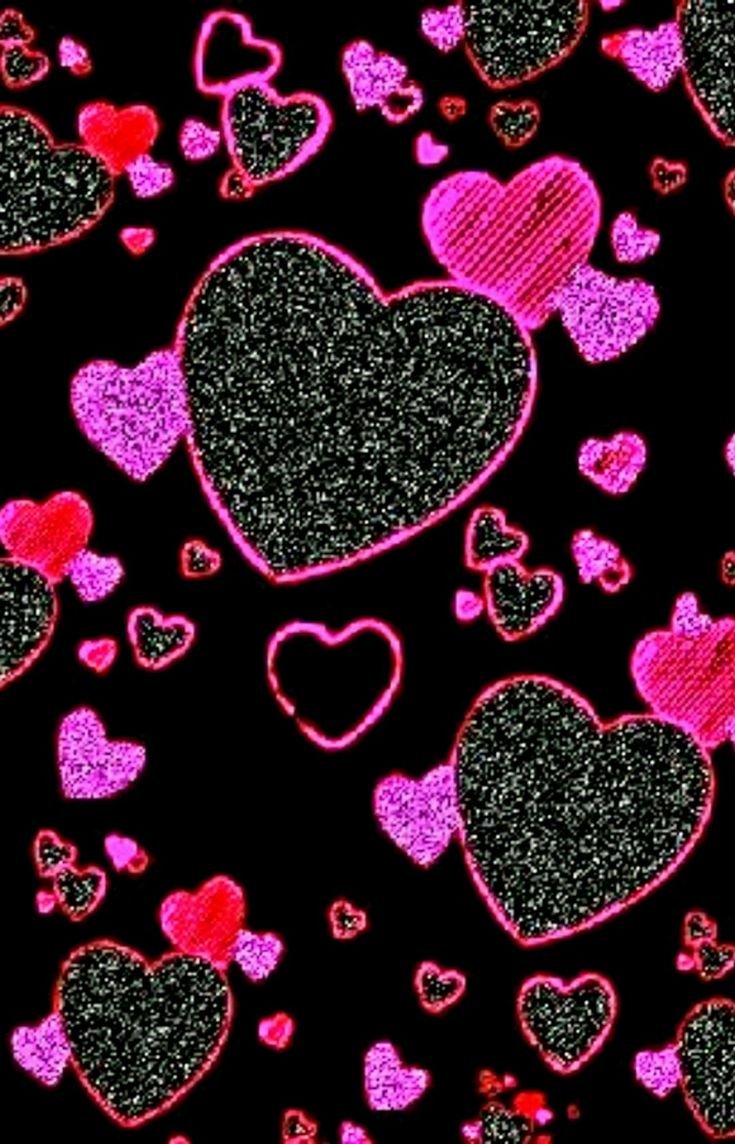 Анимированные обои сердечки