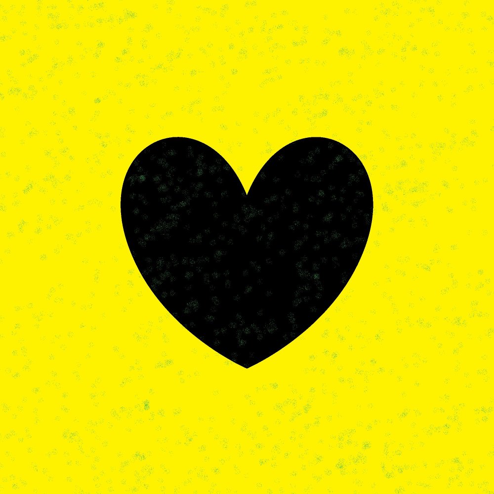 Желтый фон с сердечками