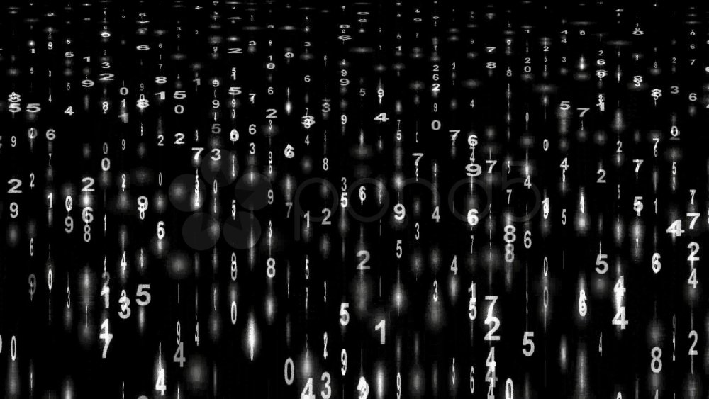 Числа на черном фоне