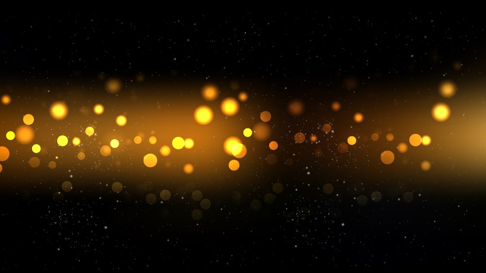 Черный фон с желтым свечением