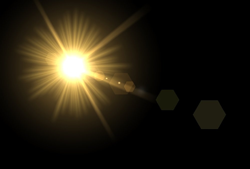 Lens Flare Yellow