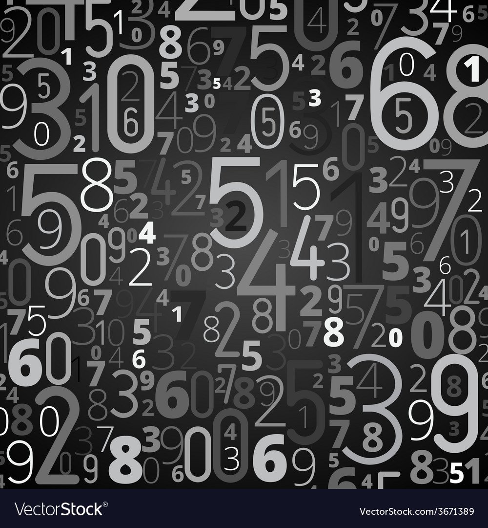 Цифры в разброс на черном фоне