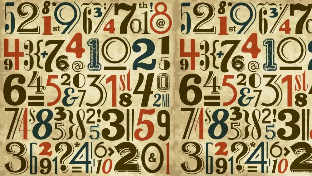 Фон с цифрами и знаками красивый